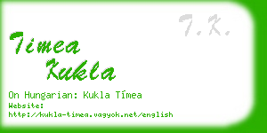 timea kukla business card